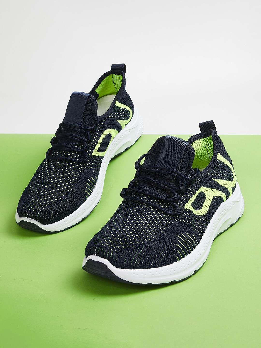 

Forca by Lifestyle Men Navy Blue Woven Design PU Sneakers