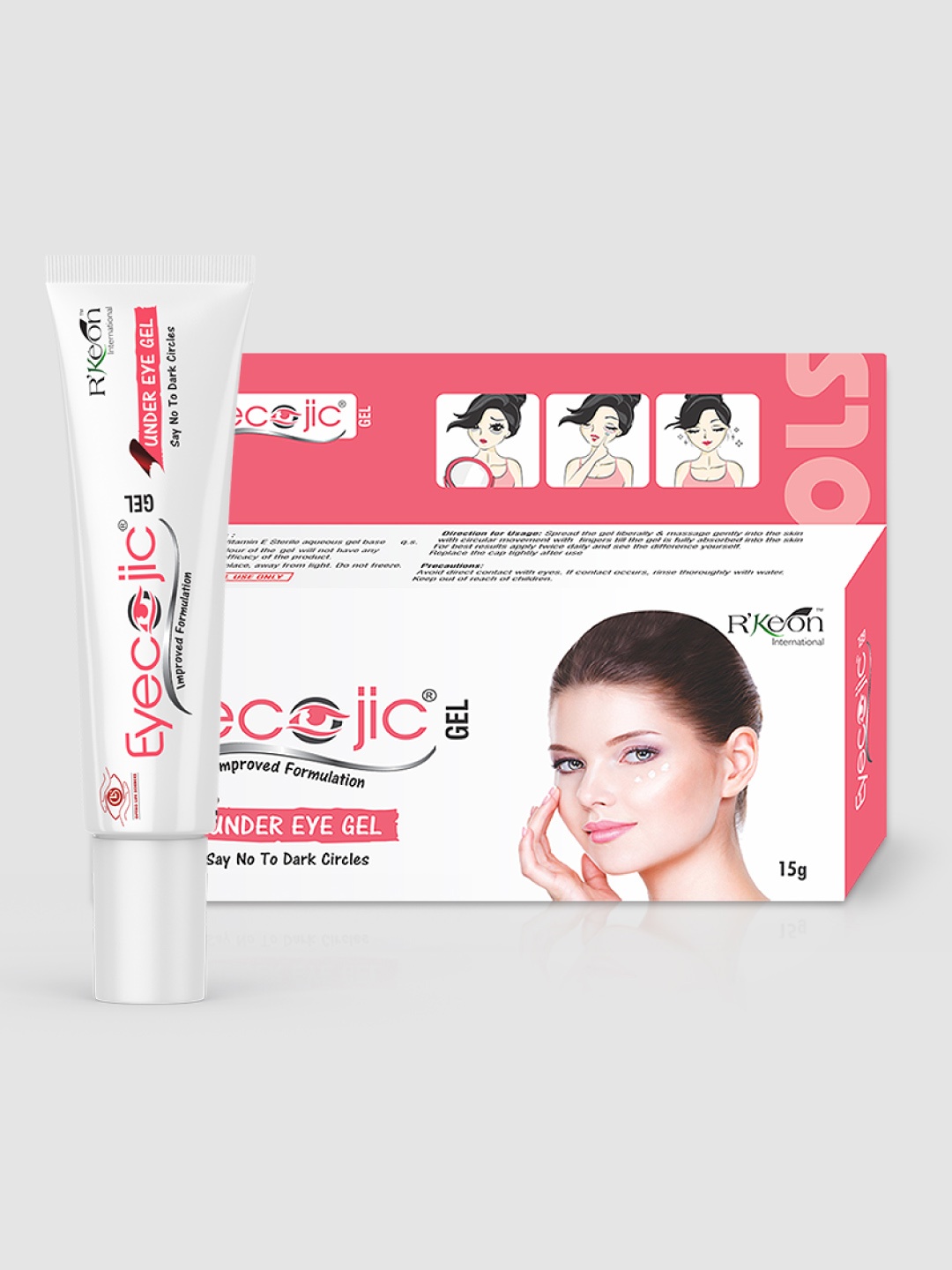 

EYECOJIC Unisex Set of 2 Kojic Acid & Vitamin E Under Eye Cream - 15 g Each, Pink