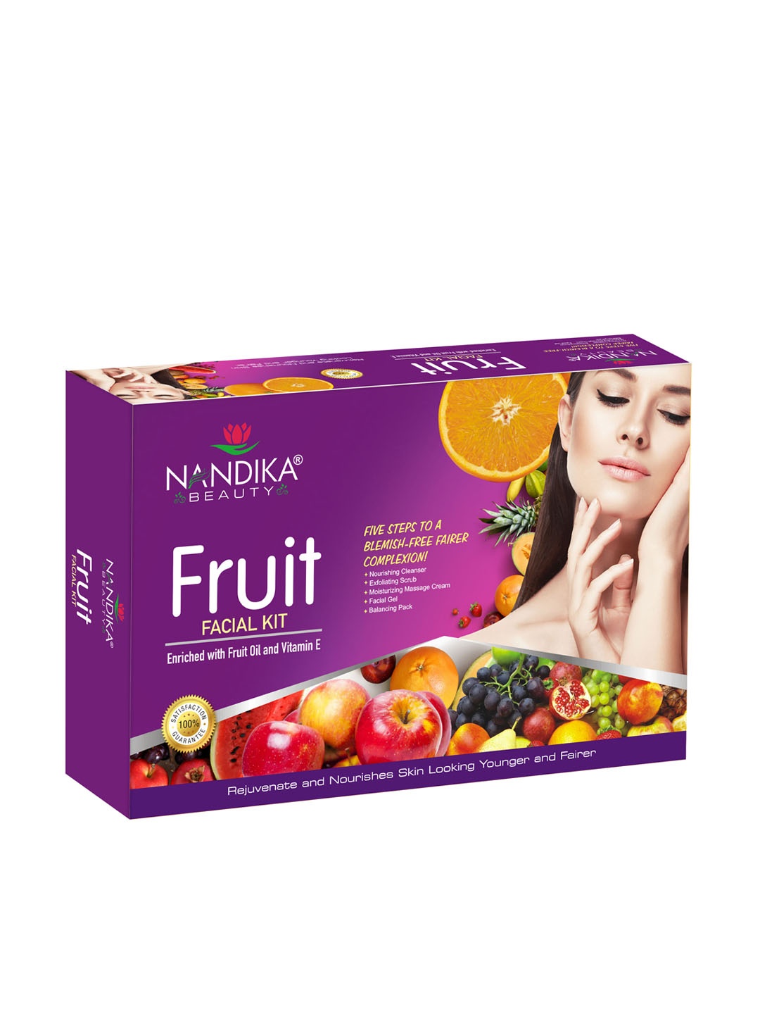 

NANDIKA BEAUTY Fruit Facial Kit with Vitamin E 310 g, Purple