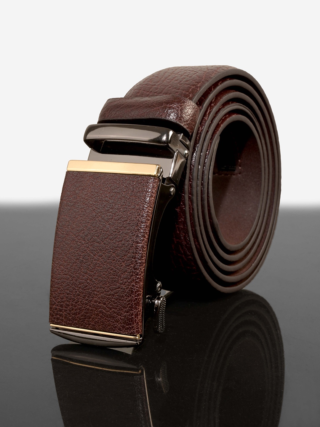 

BuckleUp Men Brown Leather Formal Belt