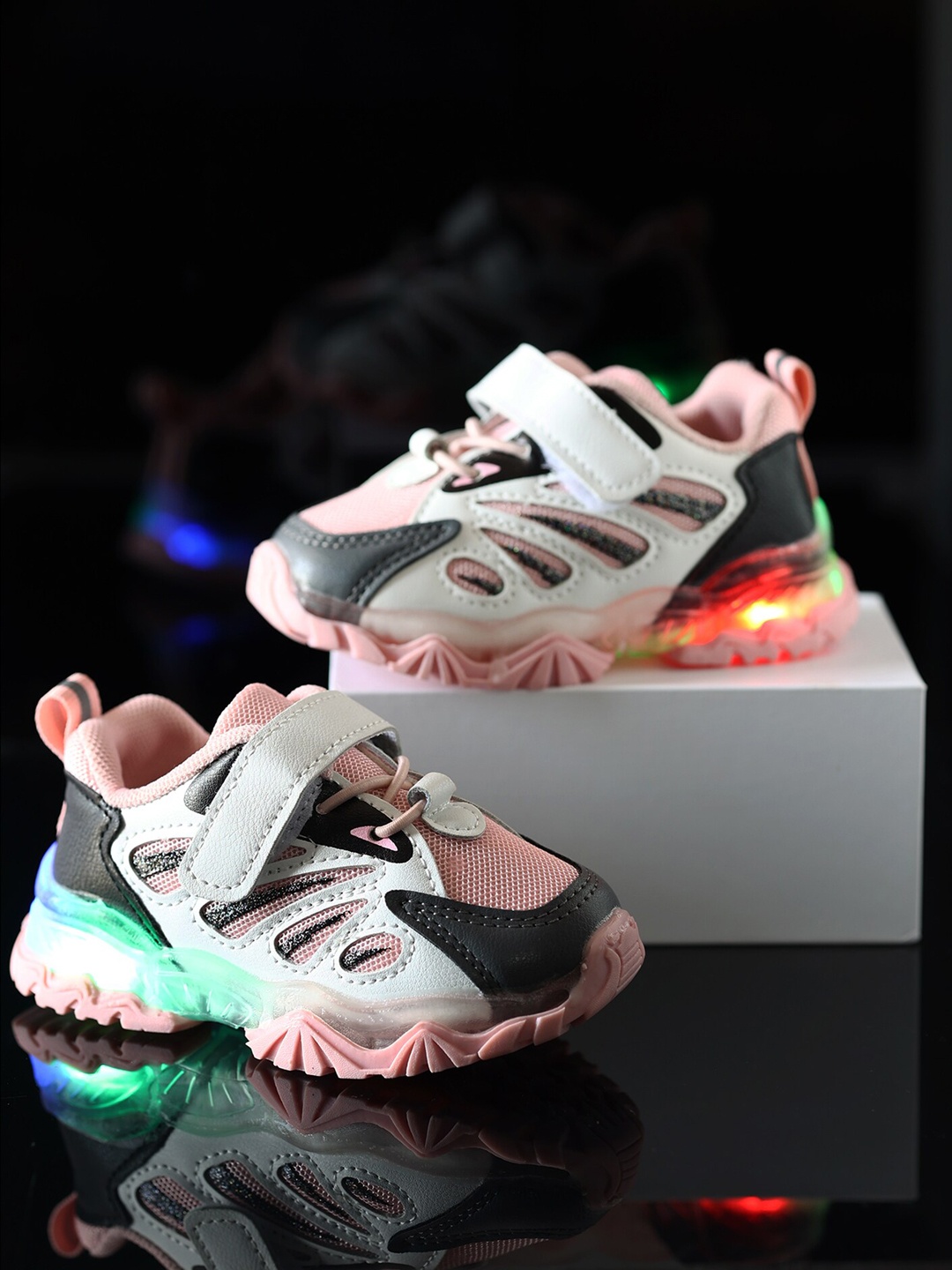 

PASSION PETALS Girls Pink Colourblocked PU Sneakers