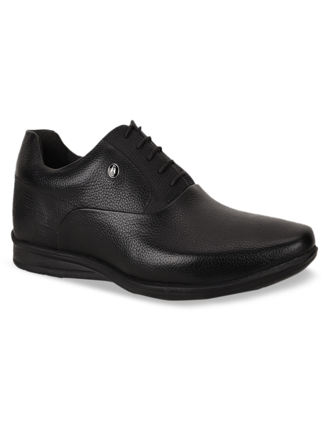 

Hush Puppies Men Black Solid Formal Leather Oxfords