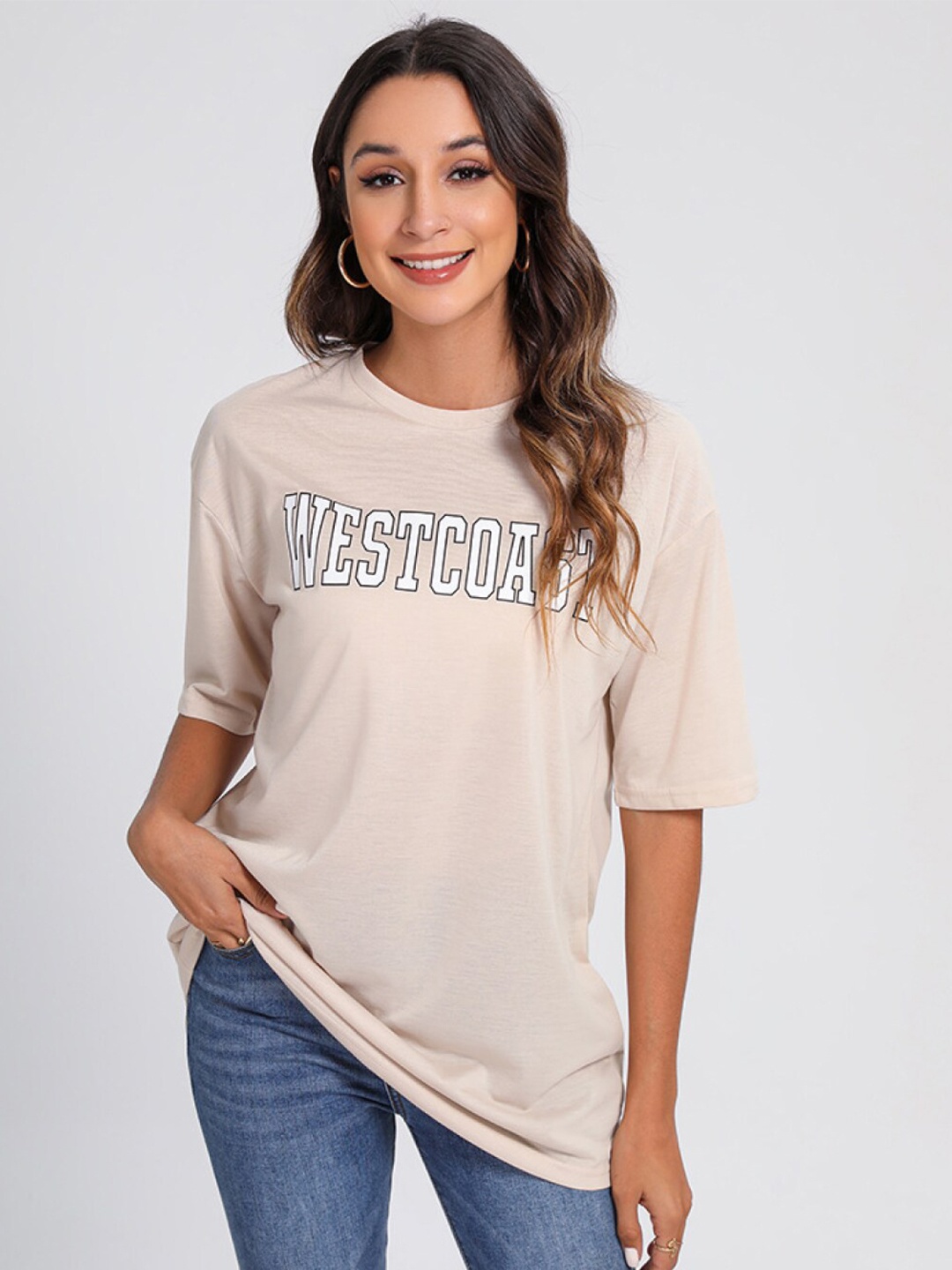 

BoStreet Grey Styled Back Longline Top