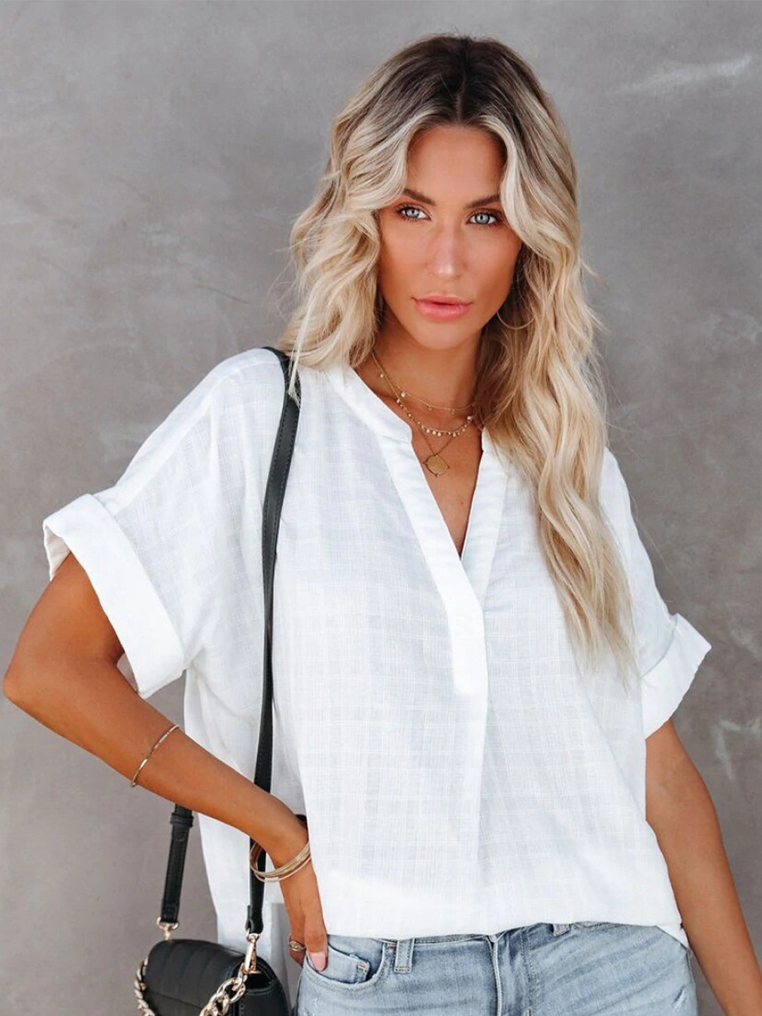 

BoStreet White Boxy Top