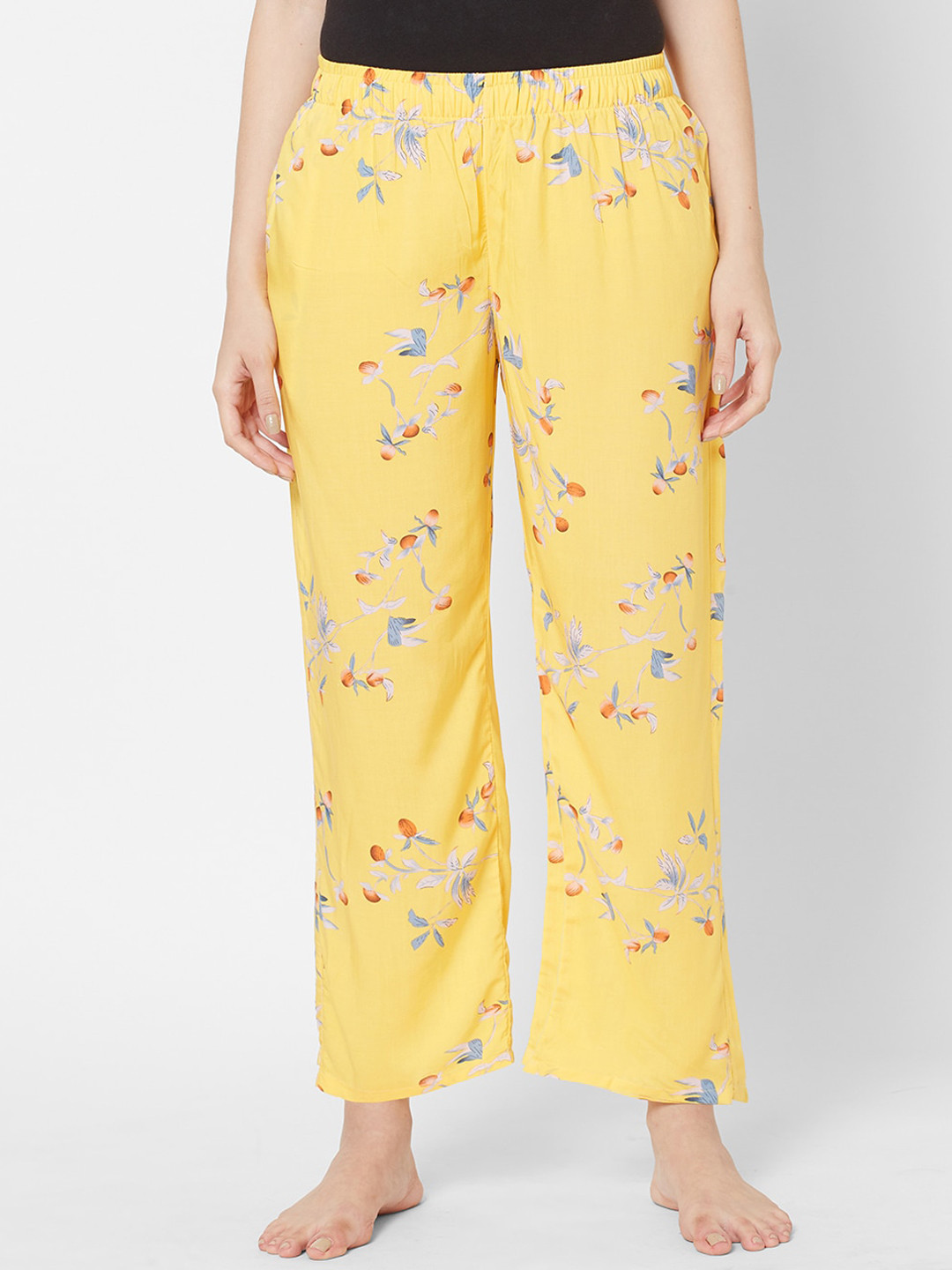 

SDL by Sweet Dreams Women Yellow Floral Printed Lounge Pants
