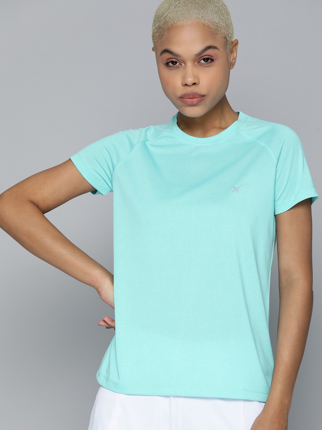 

HRX by Hrithik Roshan Women Green Solid Rapid-Dry Running T-shirt