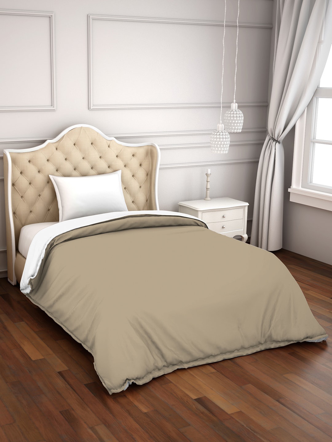 

SPACES Brown AC Room 150 GSM Single Bed Quilt