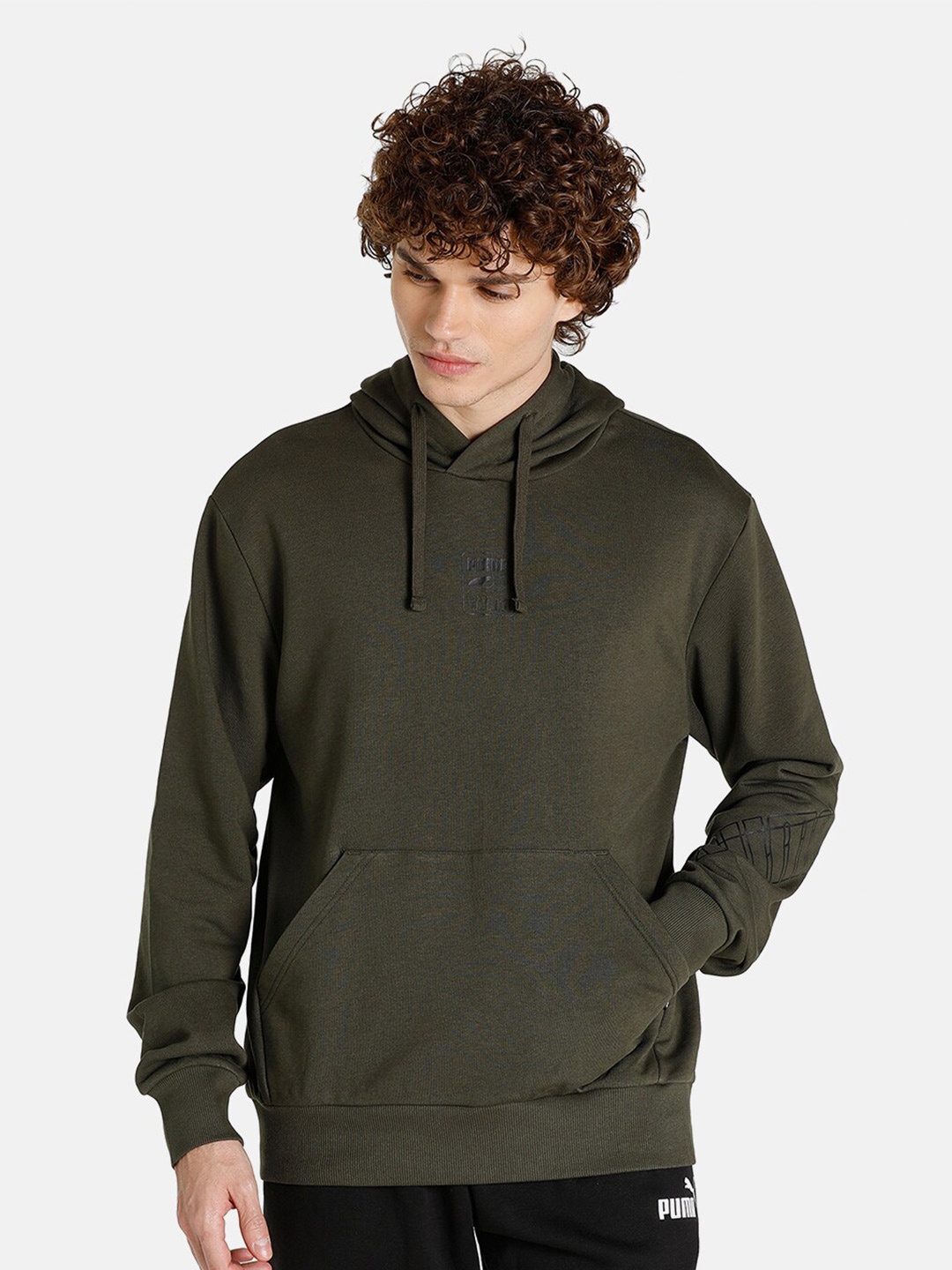 

Puma Men Olive Green Regular Fit Sweatshirt