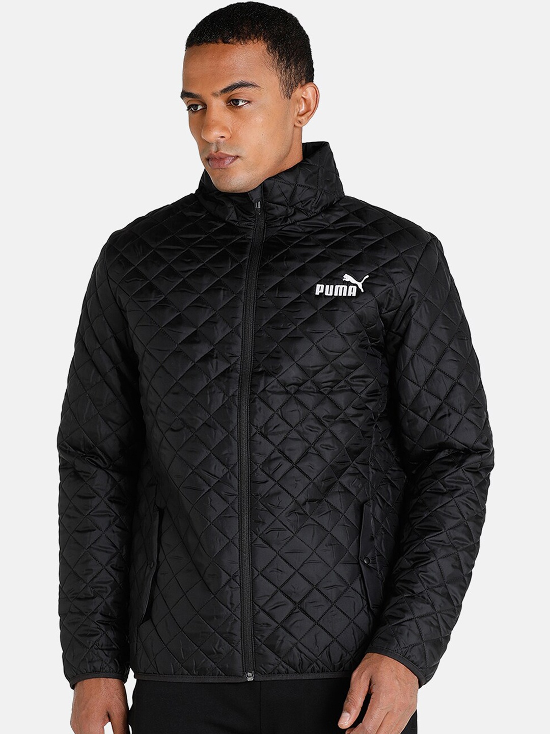 

Puma Men Black Geometric Lightweight Padded Jacket