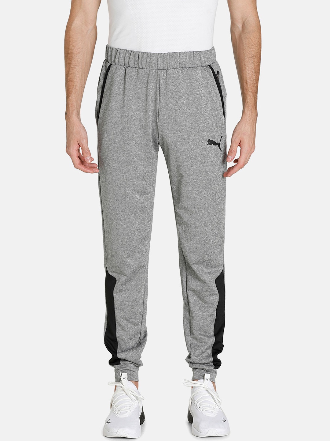 

Puma Men Grey Solid Slim-Fit Cotton Joggers