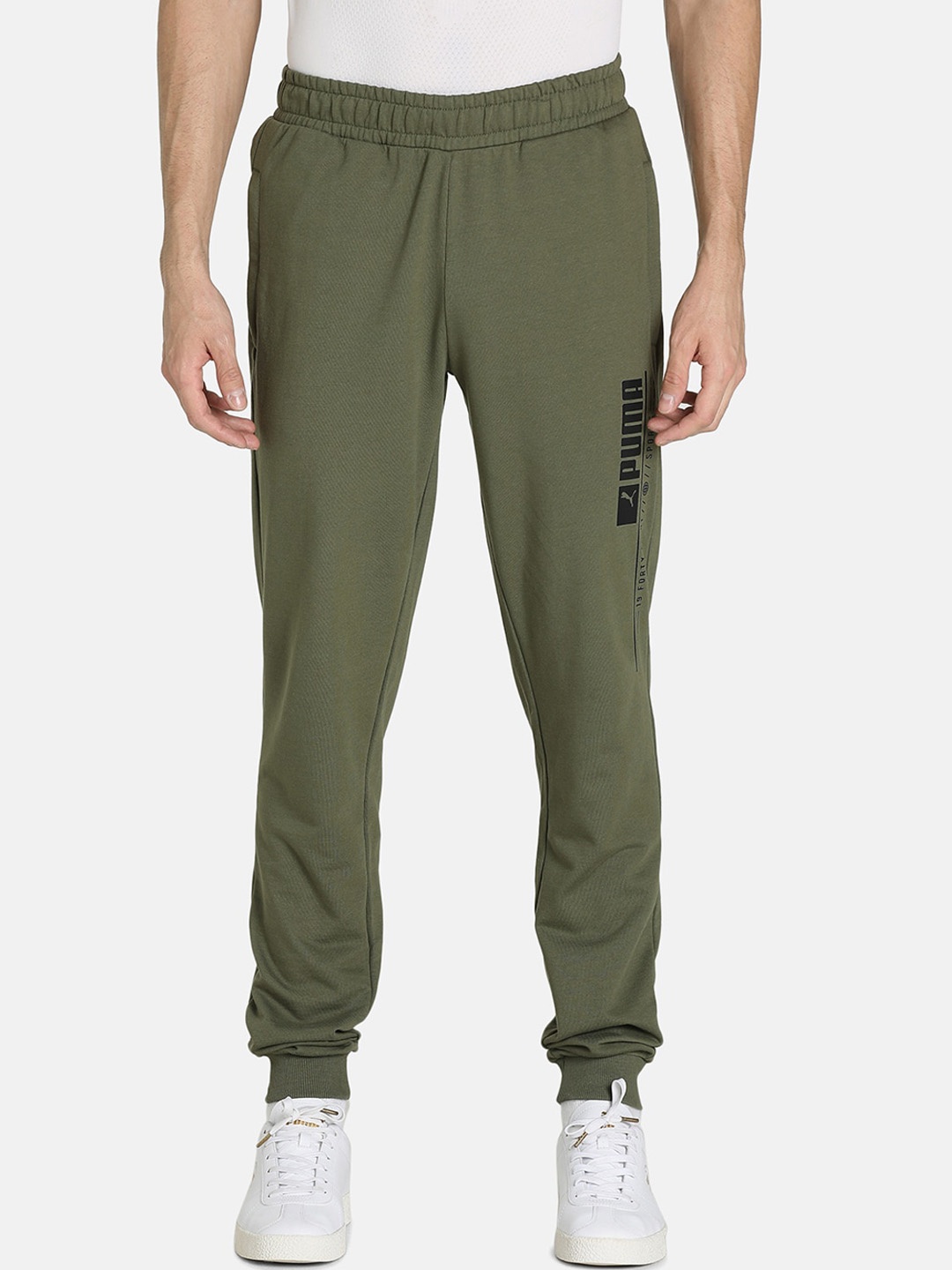 

Puma Men Green Printed Track Pants