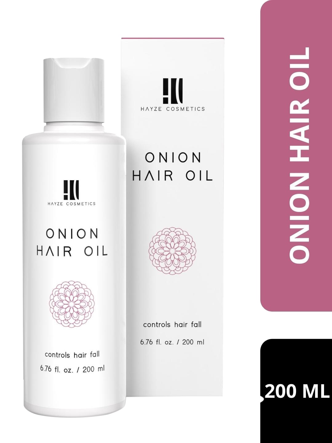 

HAYZE COSMETICS Onion Hair Oil for Hair Fall Control & Growth 200 ml, White