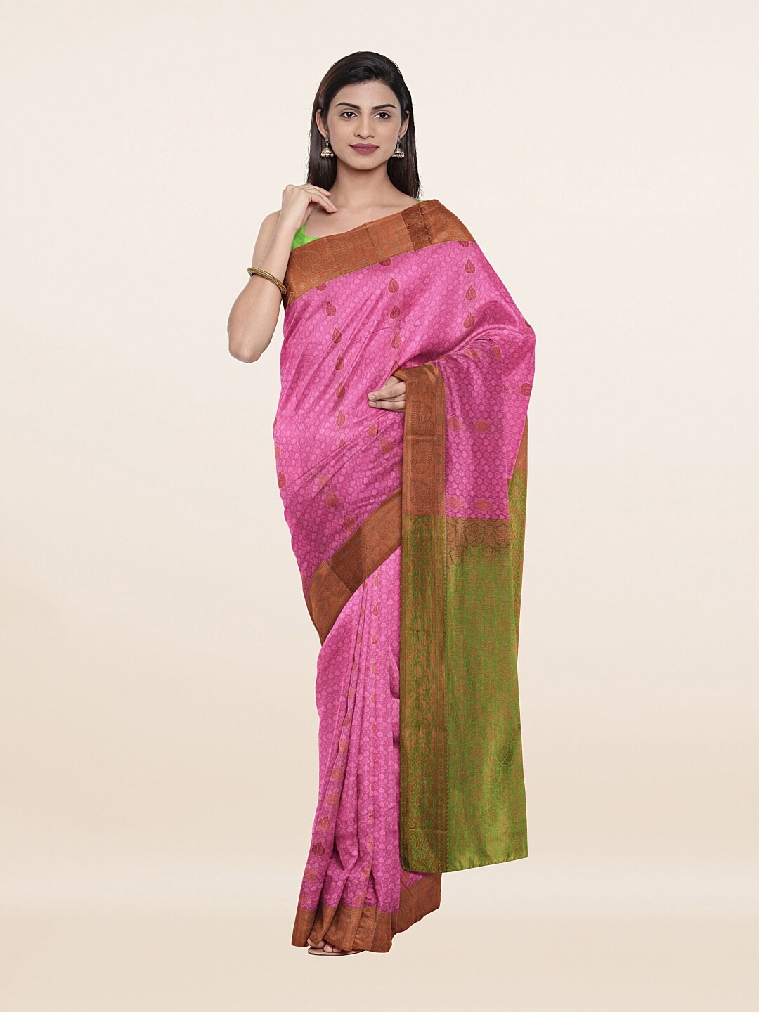 

Pothys Women Pink Woven Design Saree