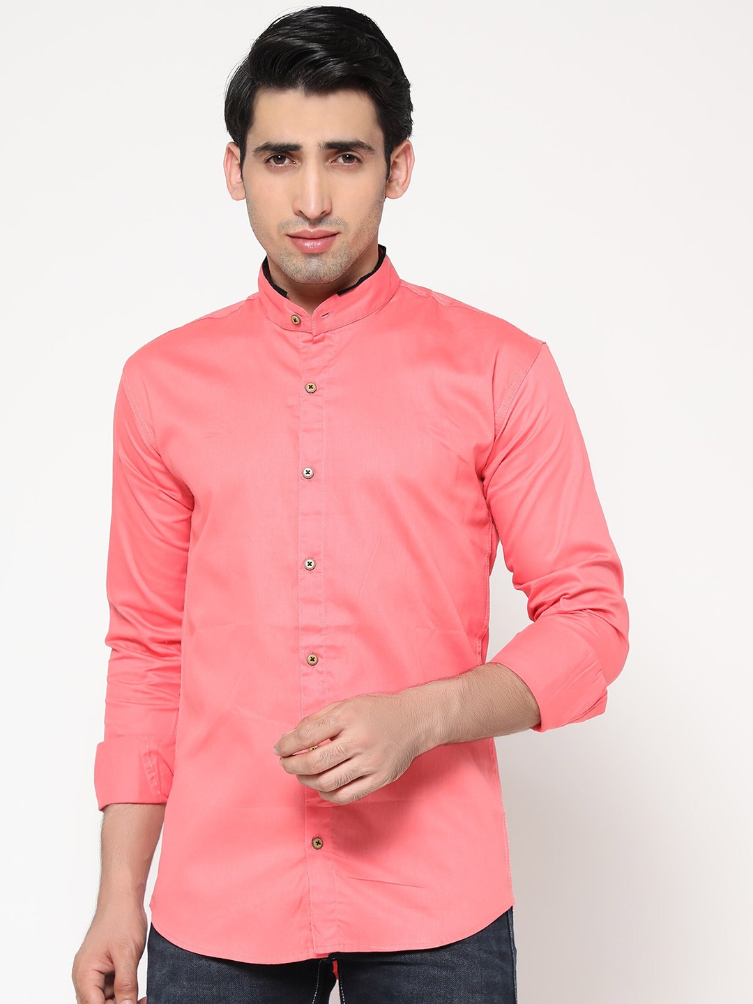 

INLERA Men Peach-Coloured Comfort Casual Shirt