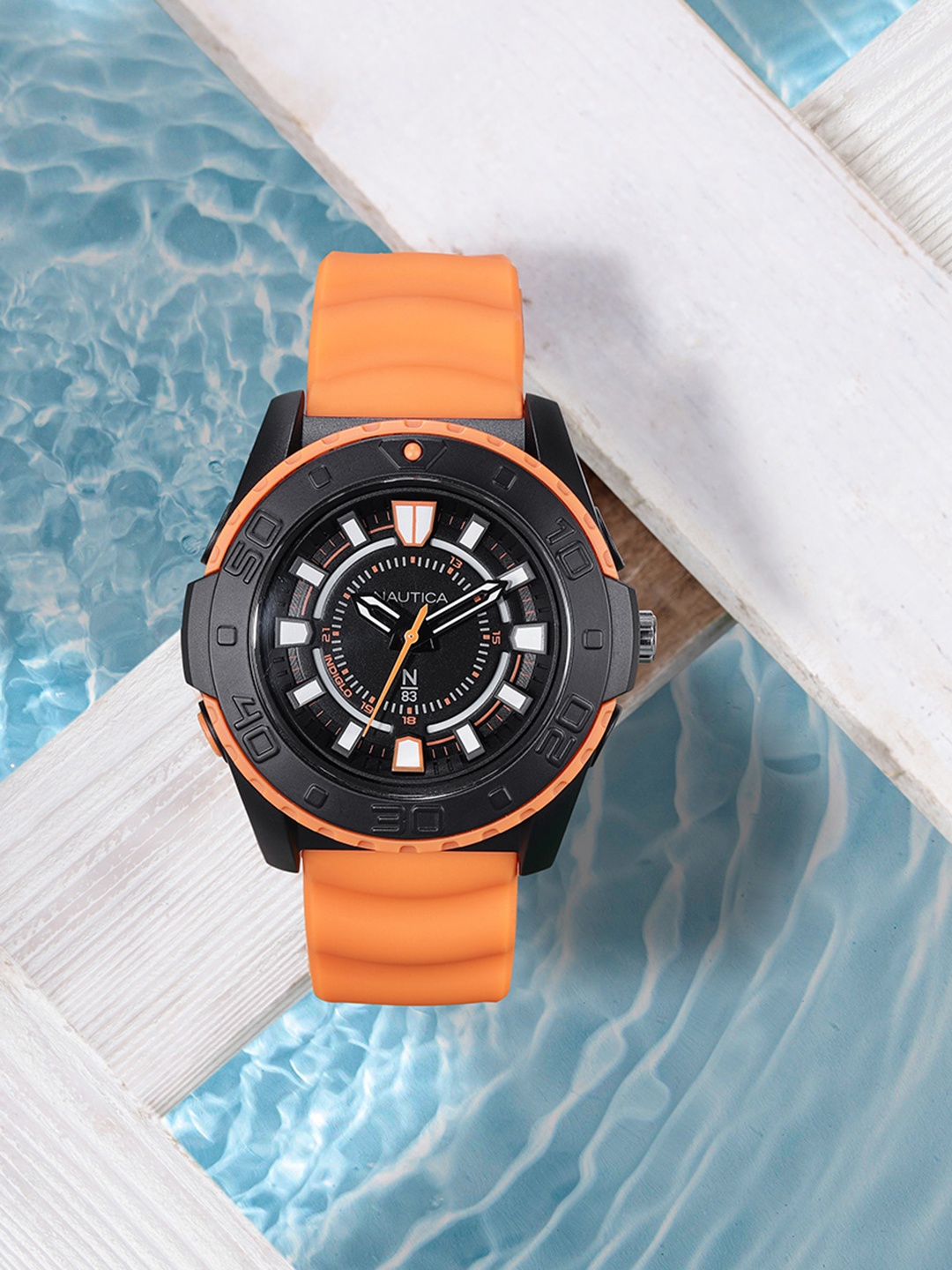 

Nautica Men Black Patterned Analogue Watch NAPCNS216