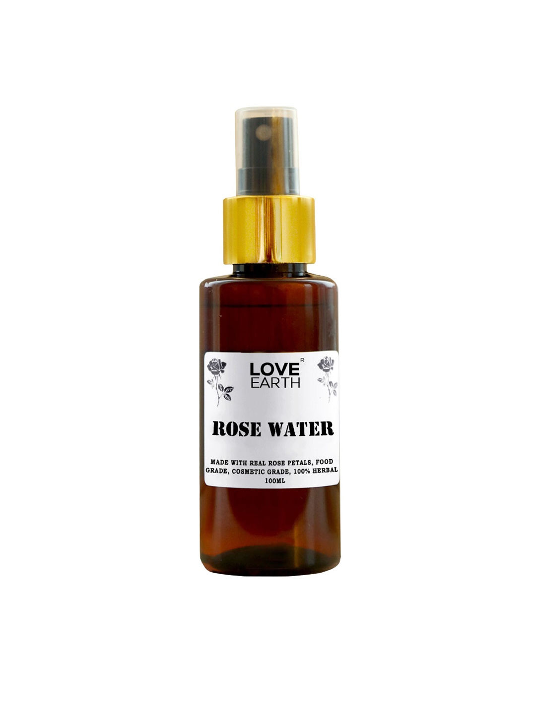 

LOVE EARTH Rose Water Face Mist Toner with Glycerin 100 ml, White