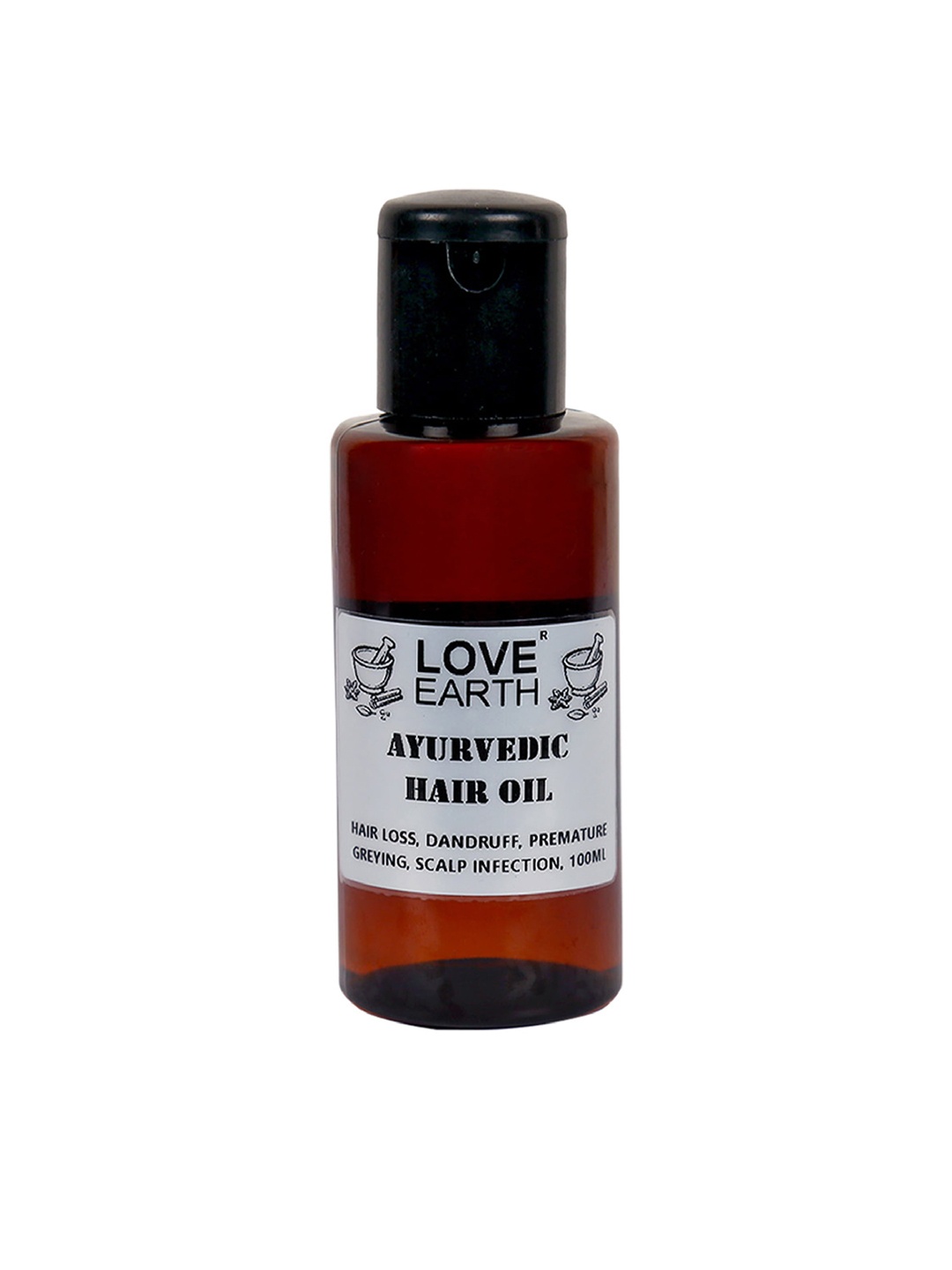 

LOVE EARTH Ayurvedic Hair Oil with Amla & Shikakai 100 ml, Brown