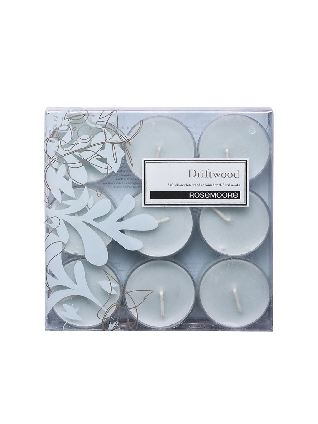 

ROSEMOORe Set Of 9 Transparent Solid Aesthetic Design Tealight Candles