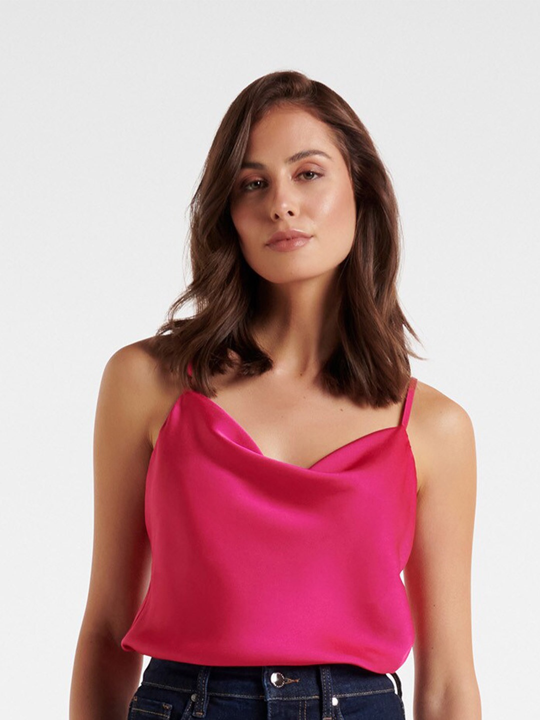 

Forever New Women Pink Solid Top