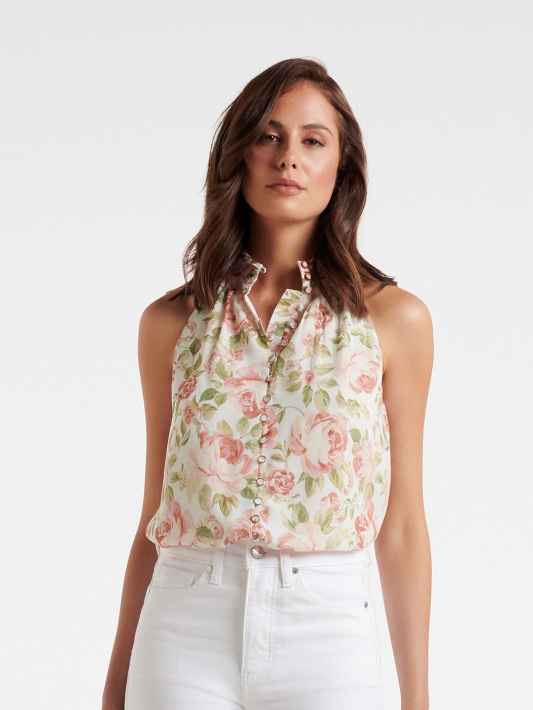 

Forever New Women Multicoloured Floral Print Shirt Style Top, Multi