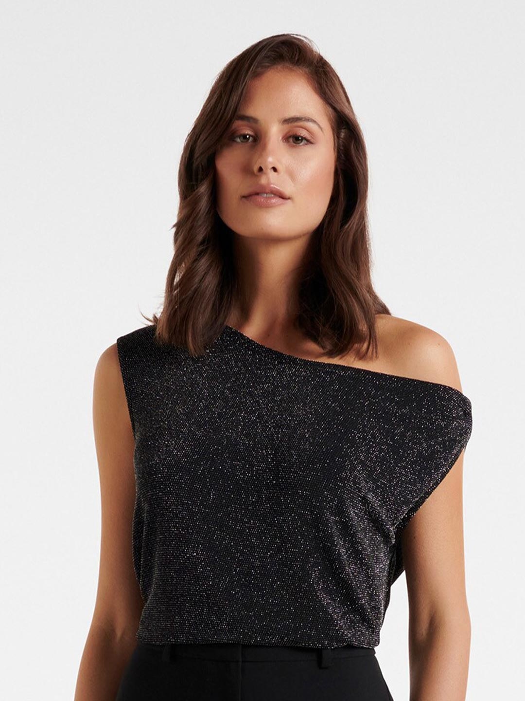 

Forever New Black One Shoulder Top