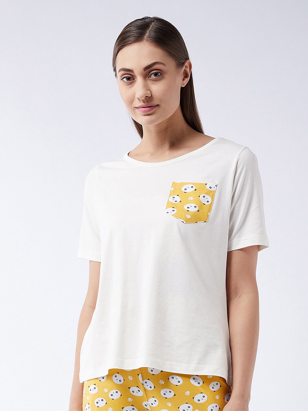 

Miss Chase Women White Typography T-shirt