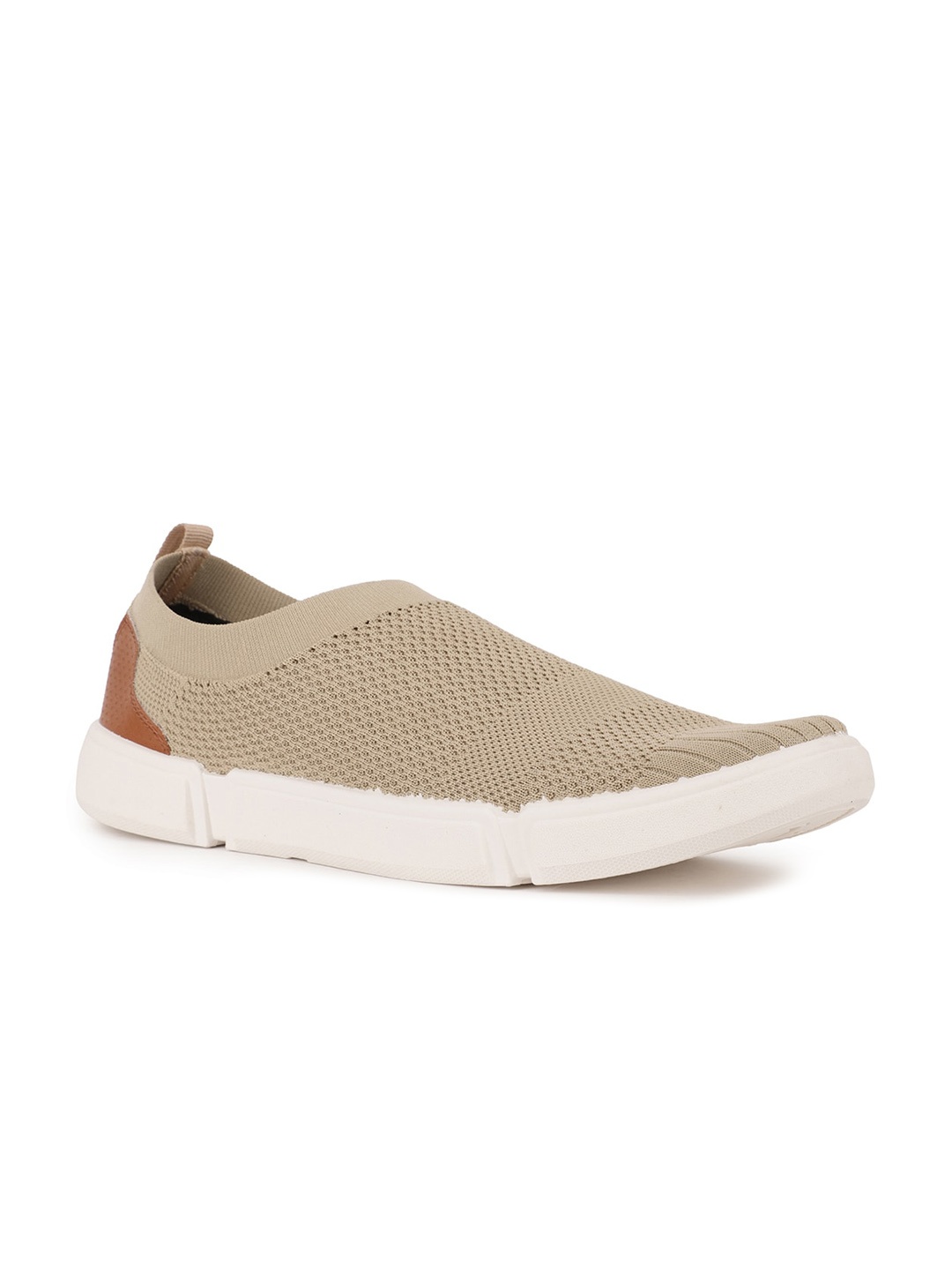 

North Star Men Beige Woven Design Slip-On Sneakers