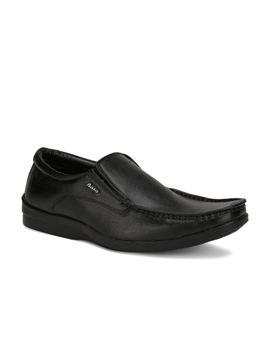 

Bata Men Black Solid Formal Slip Ons