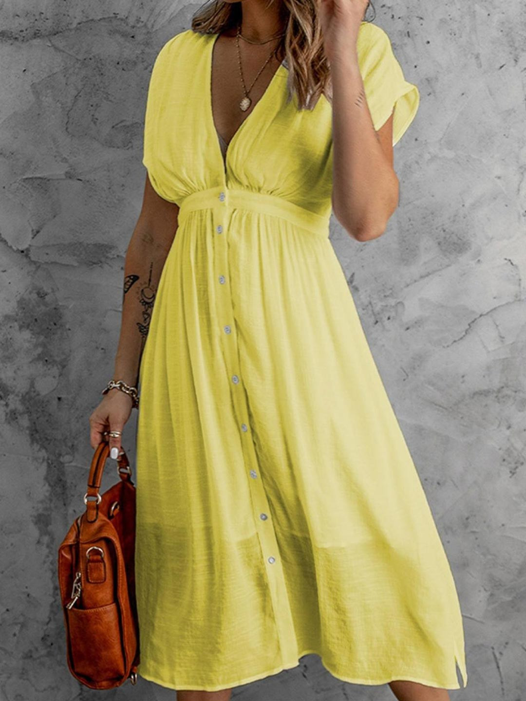 

BoStreet Yellow Maxi Dress