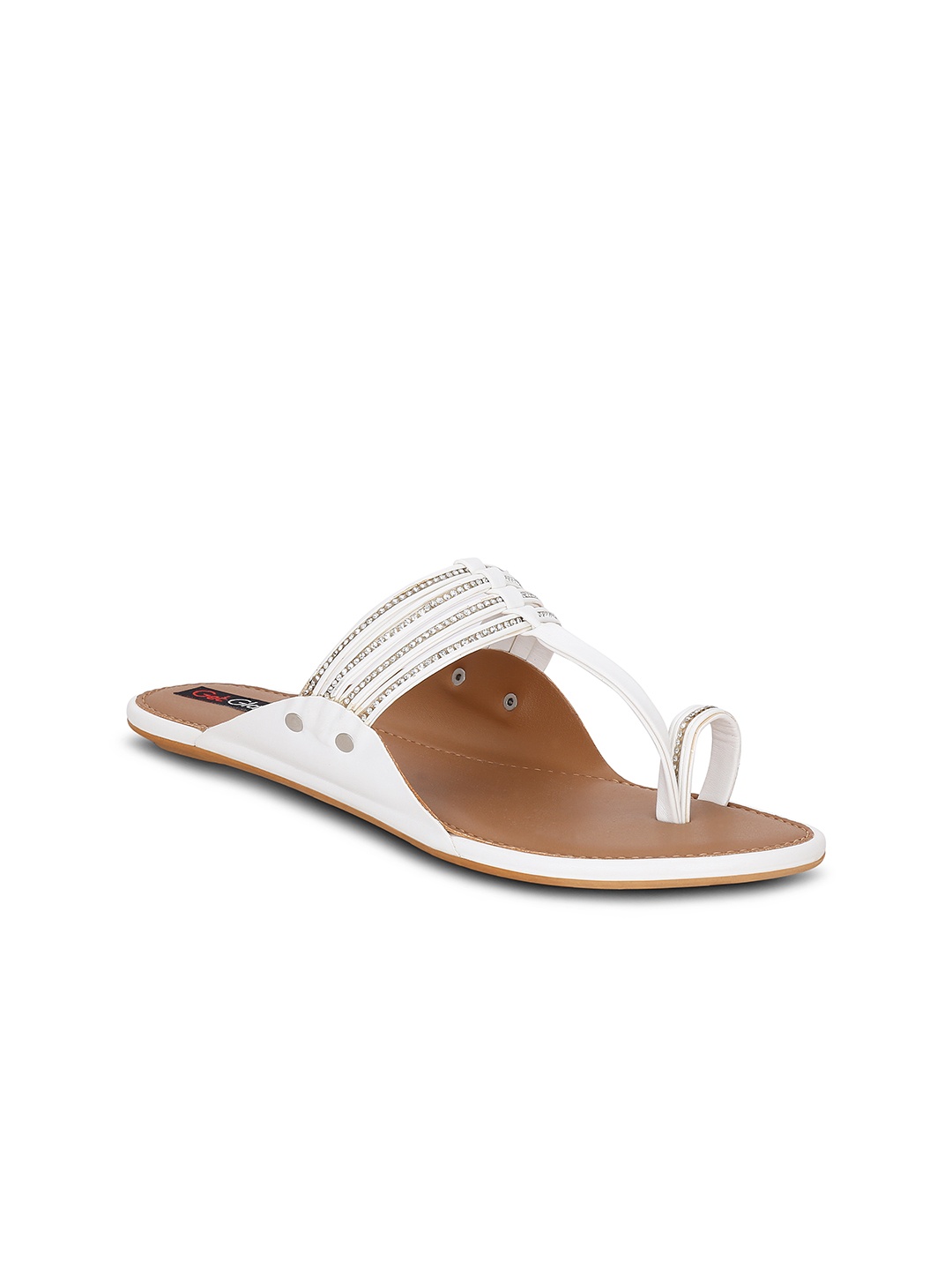 

Get Glamr Women White Solid Flats