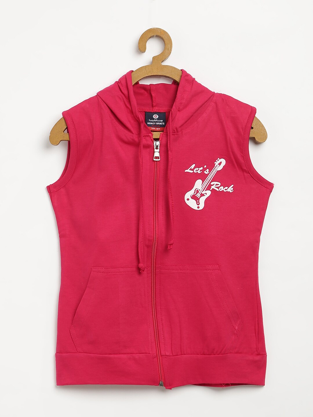 

V2 Value & Variety Girls Pink Printed Hooded Sweatshirt