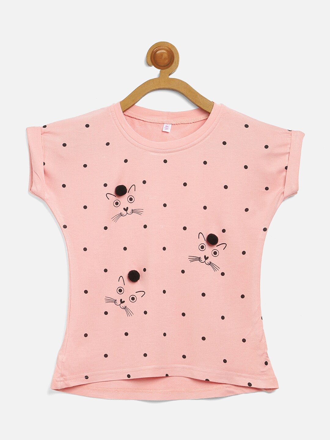 

V2 Value & Variety Girls Beige Print Extended Sleeves Top