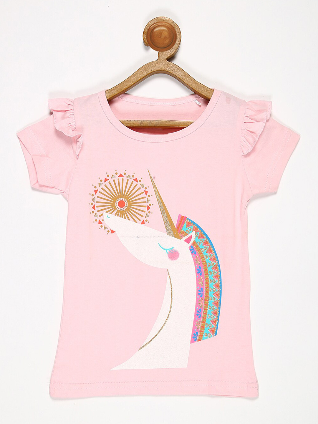 

V2 Value & Variety Girls Pink Print Top