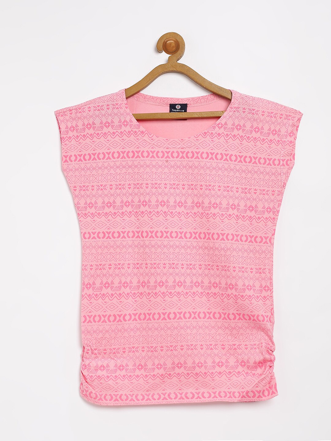 

V2 Value & Variety Pink Geometric Print Top