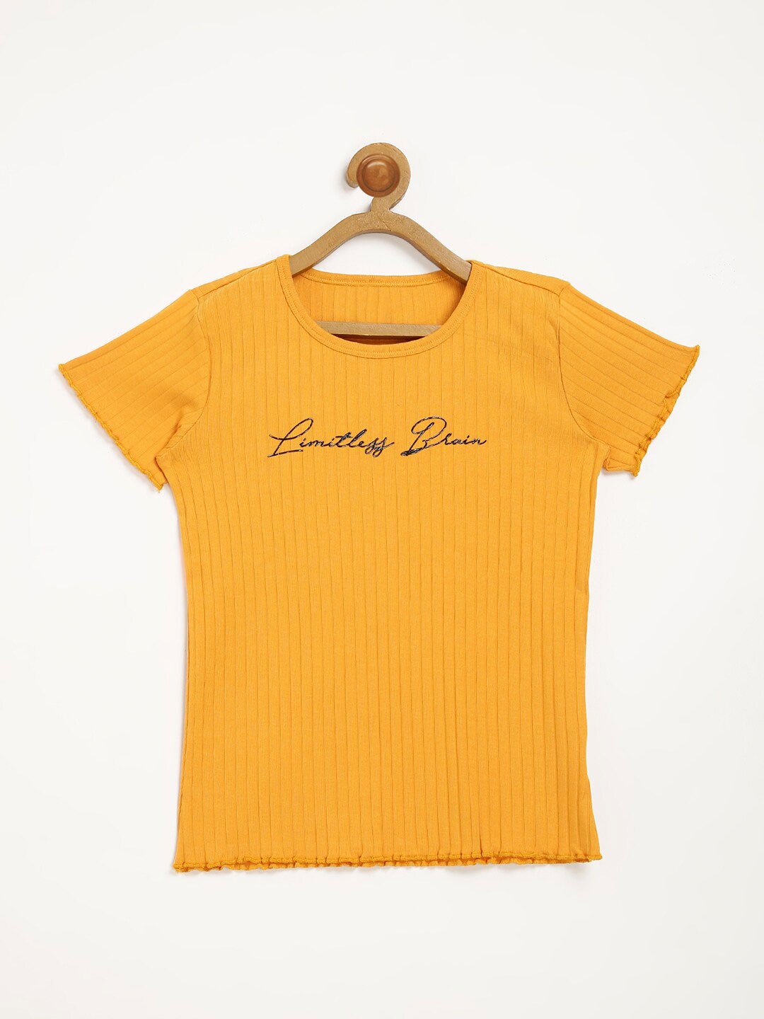 

V2 Value & Variety Girls Mustard Yellow Solid Top