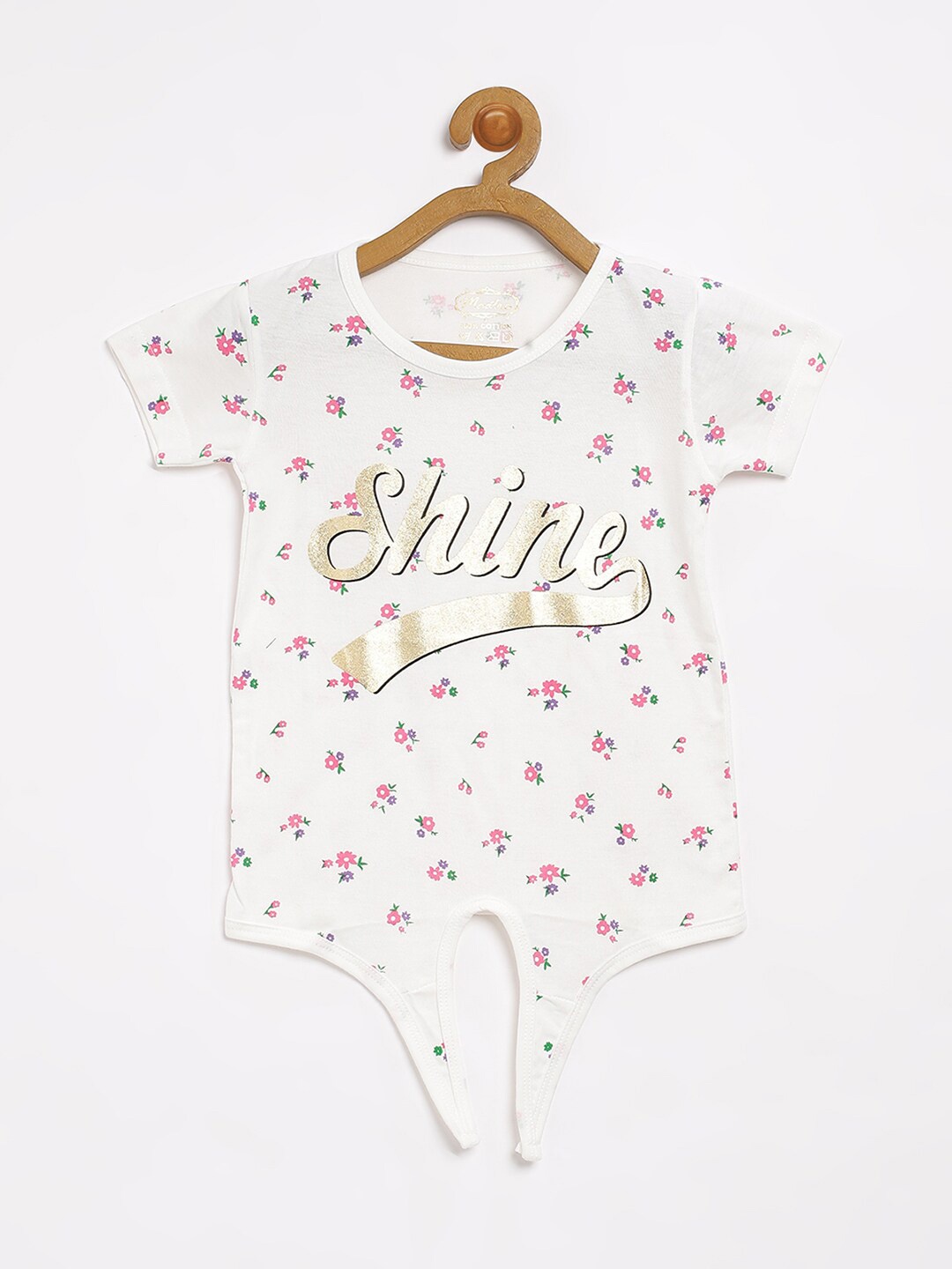 

V2 Value & Variety Girls Off White Floral Print Top
