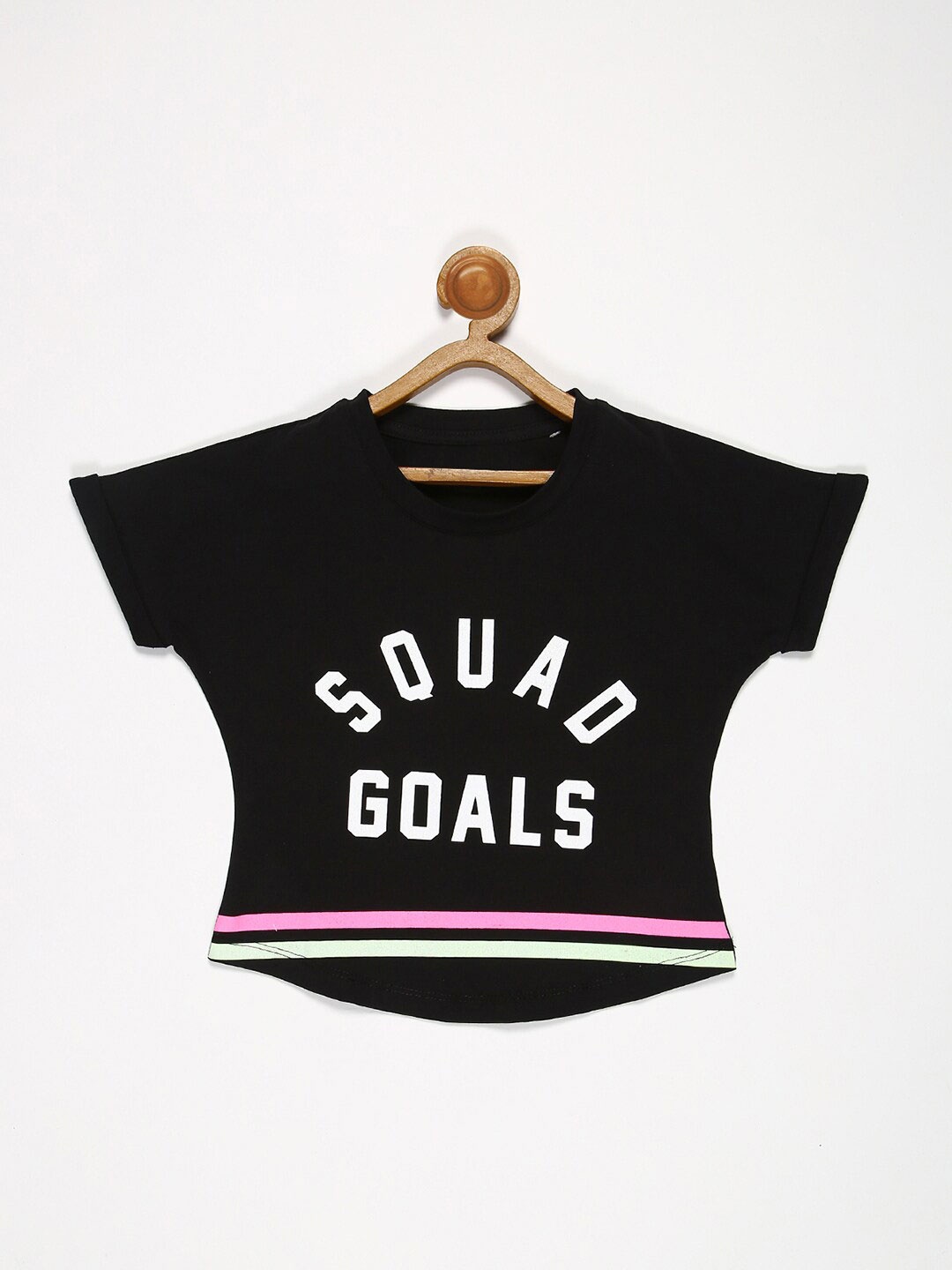 

V2 Value & Variety Kids-Girls Black Printed Top