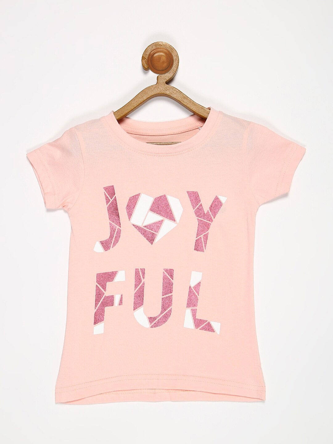 

V2 Value & Variety Kids-Girls Beige Printed Tank Top
