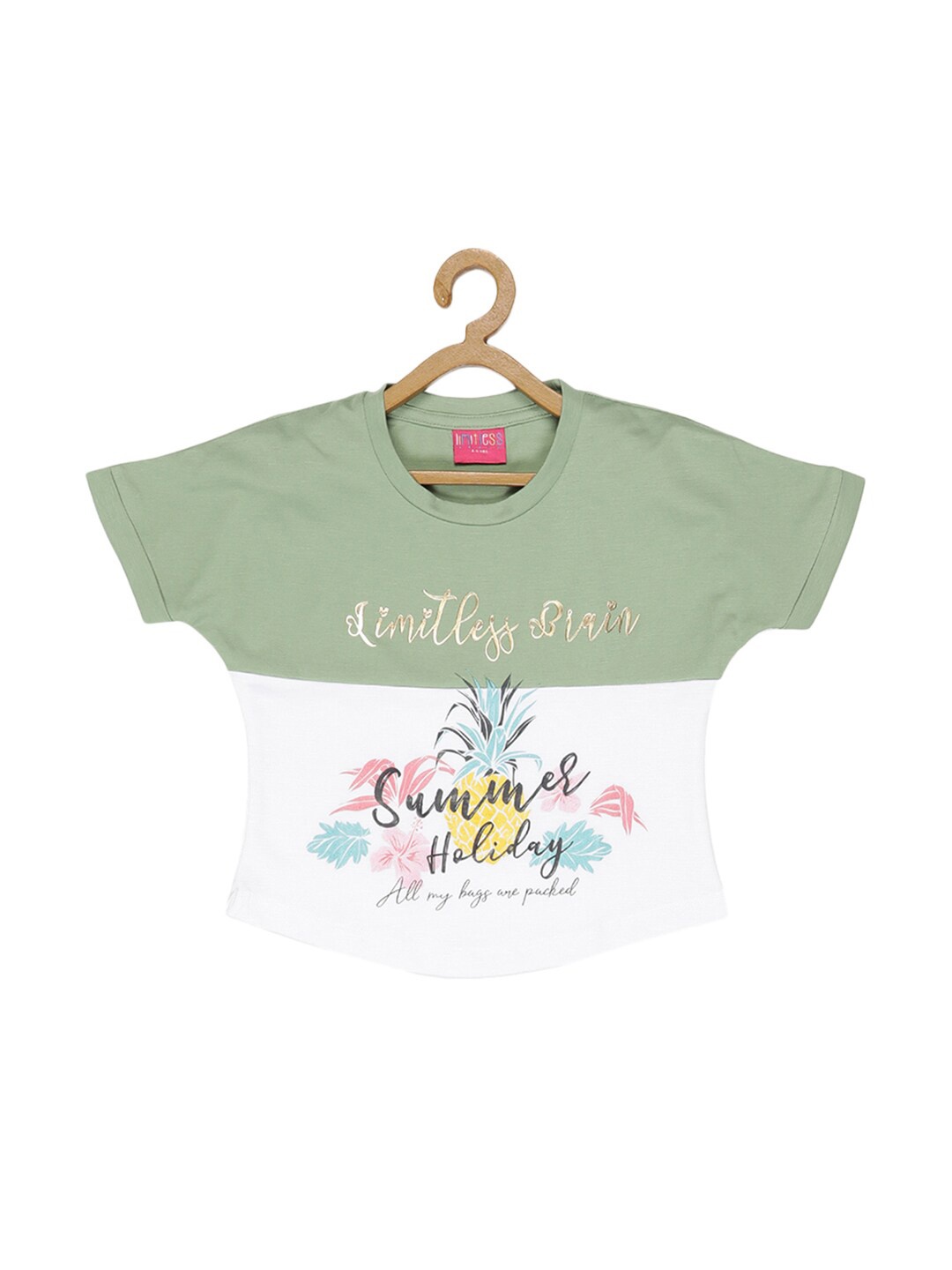 

V2 Value & Variety Green Print Extended Sleeves Top