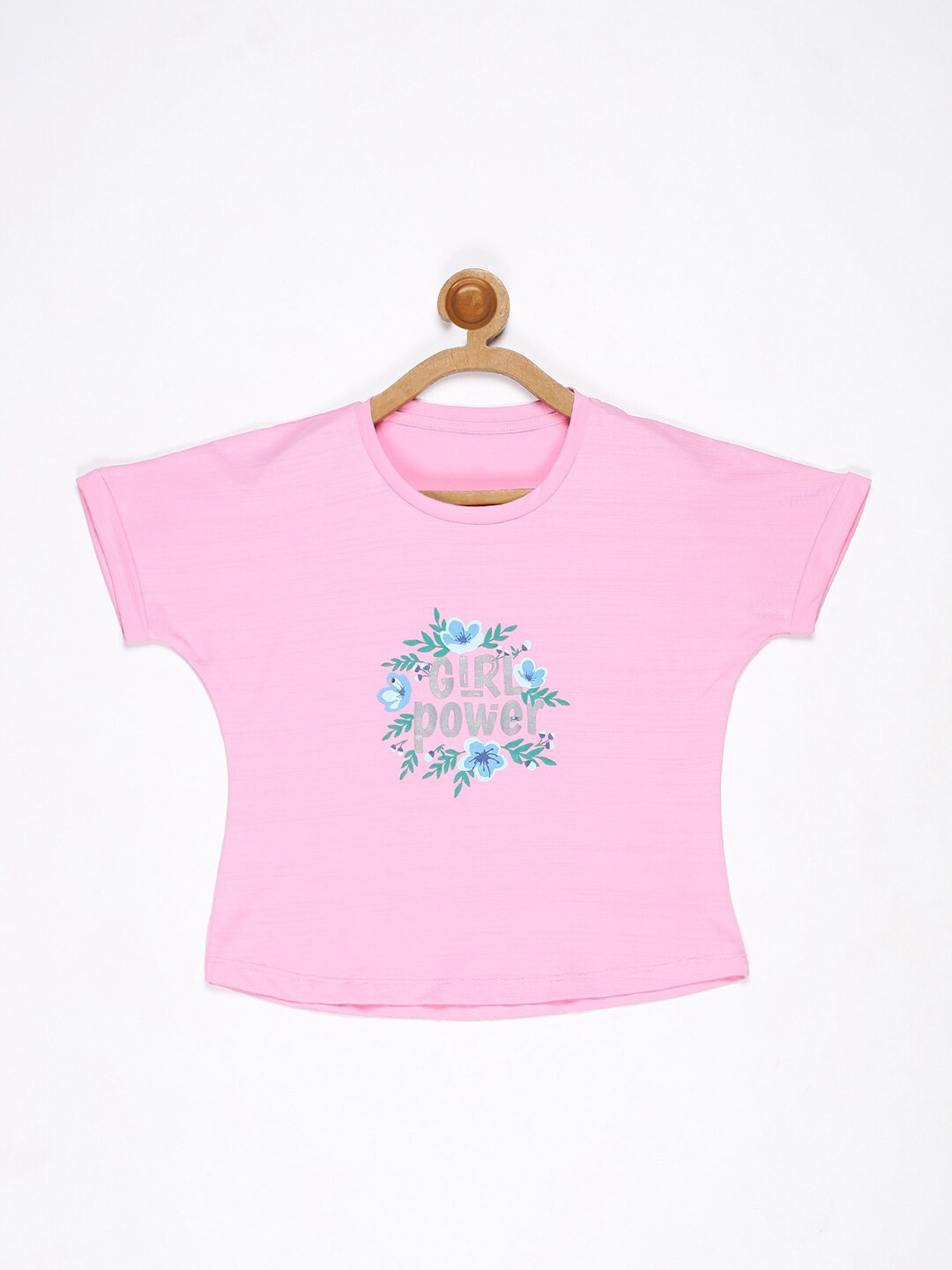 

V2 Value & Variety Kids-Girls Pink Print Extended Sleeves Top