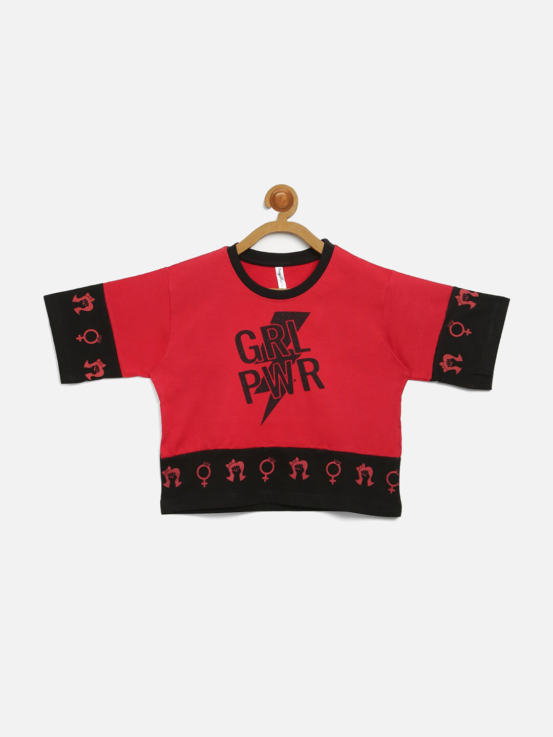 

V2 Value & Variety Red Print Crop Top