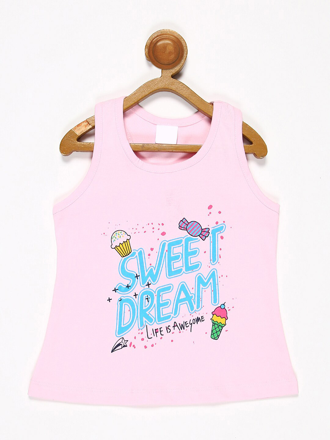 

V2 Value & Variety Girls Pink Printed Top