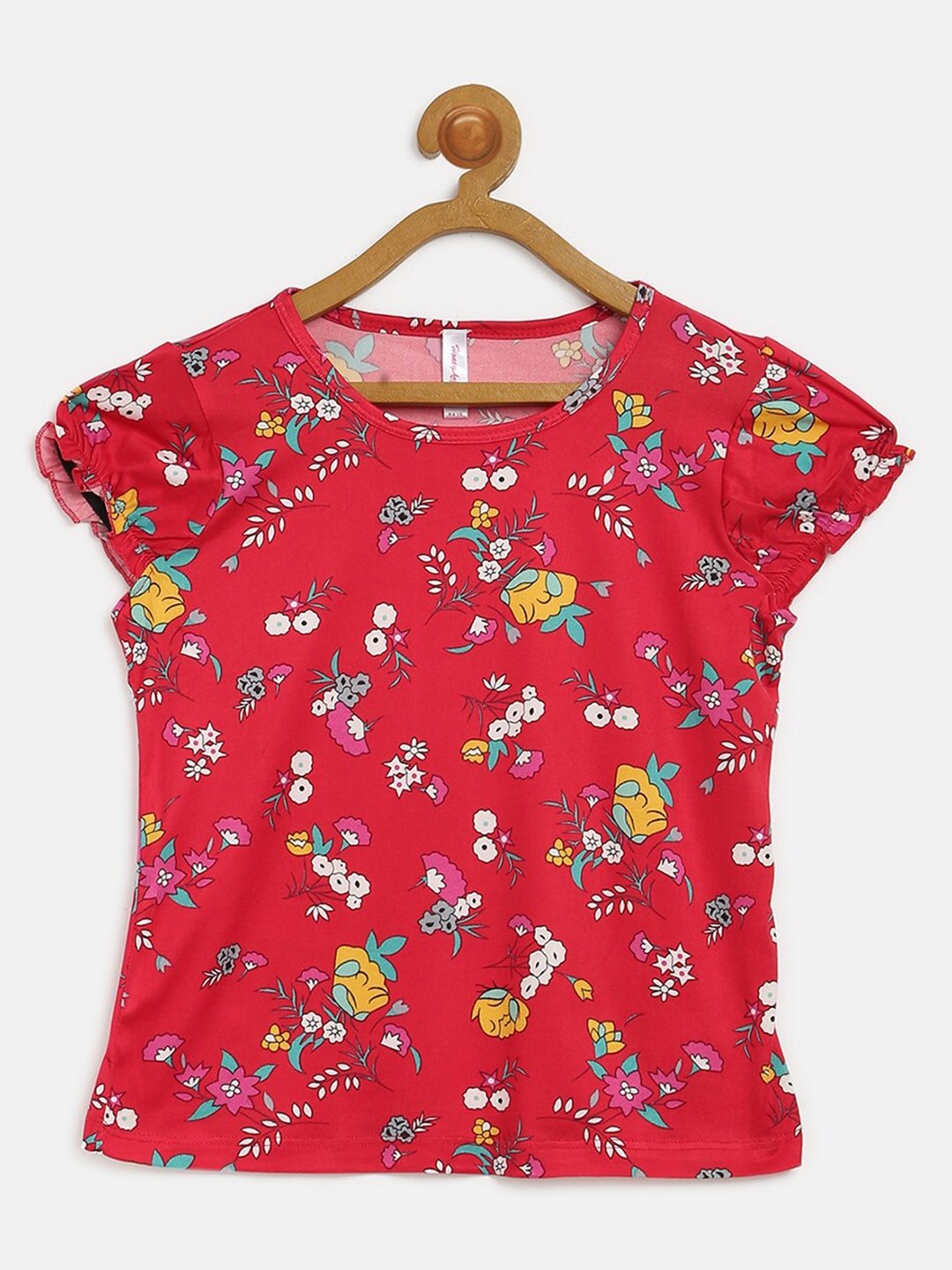 

V2 Value & Variety Girls Red Floral Print Top