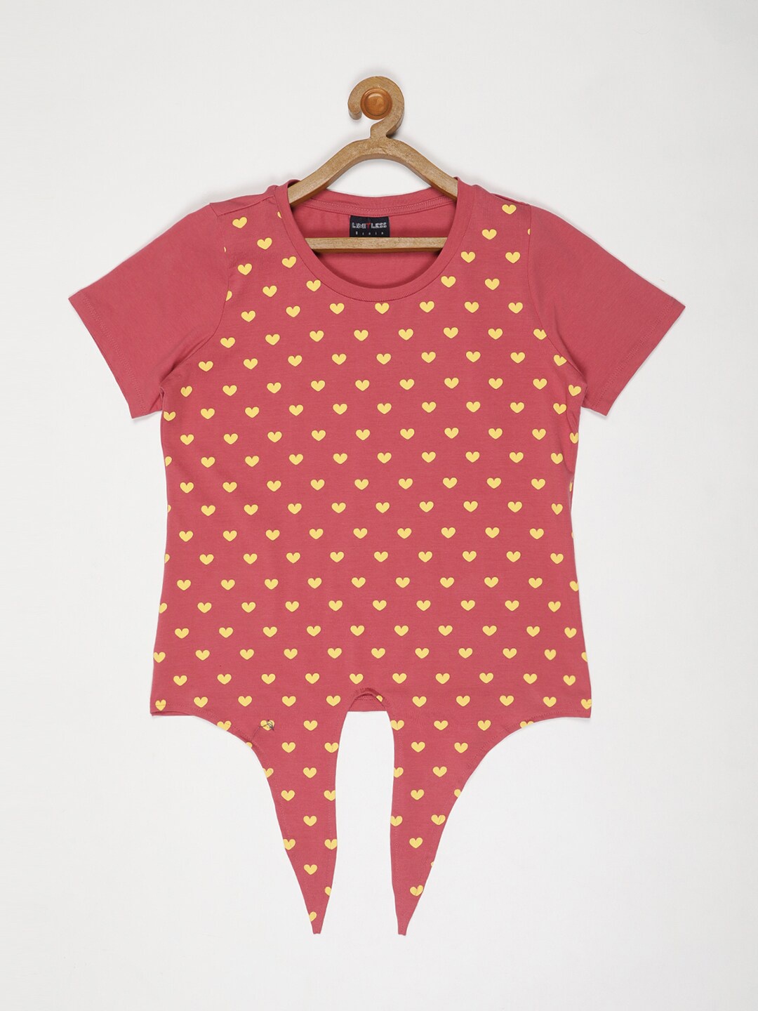

V2 Value & Variety Pink & Yellow Geometric Print Boxy Top