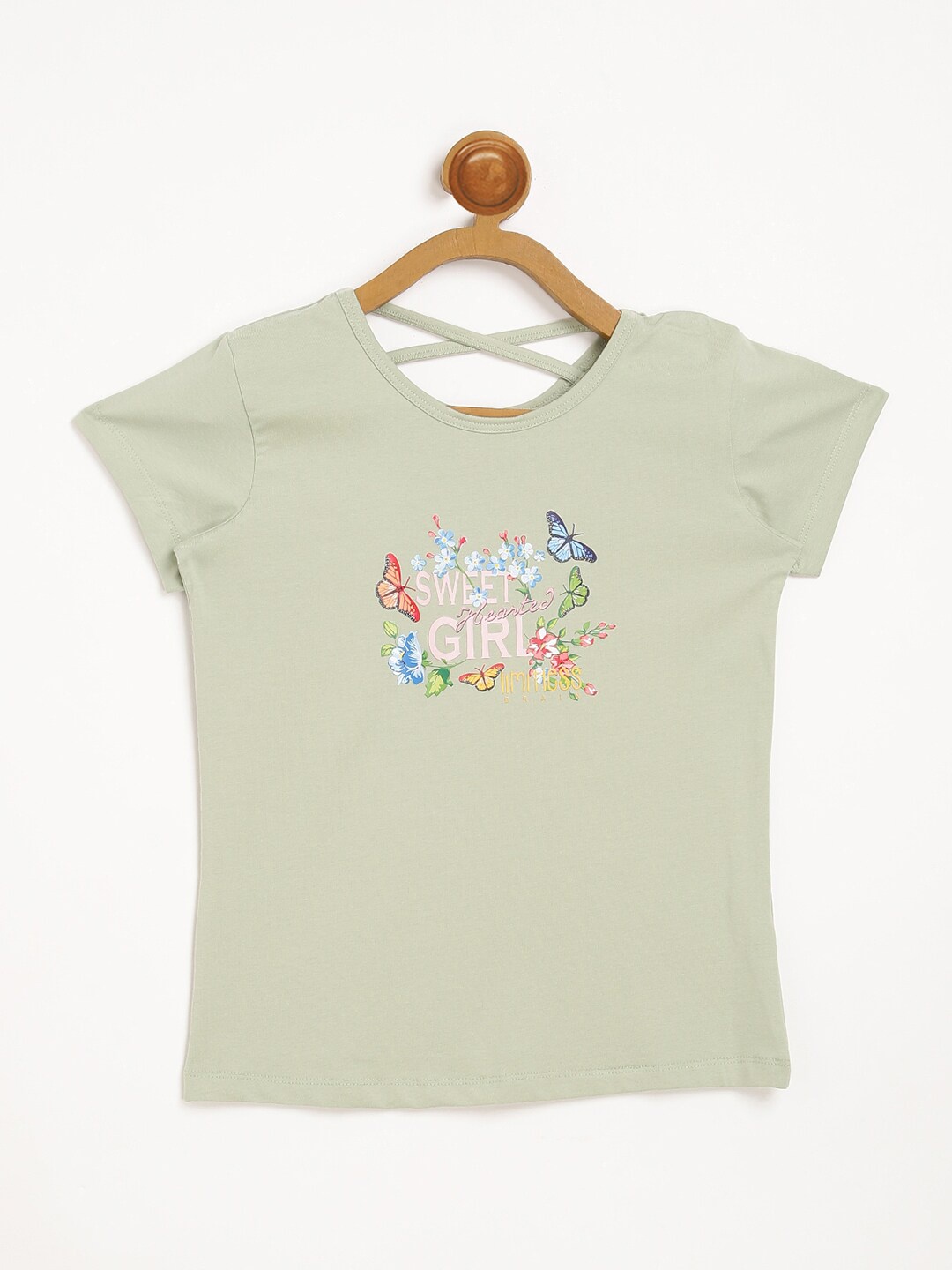 

V2 Value & Variety Green Print Blouson Top