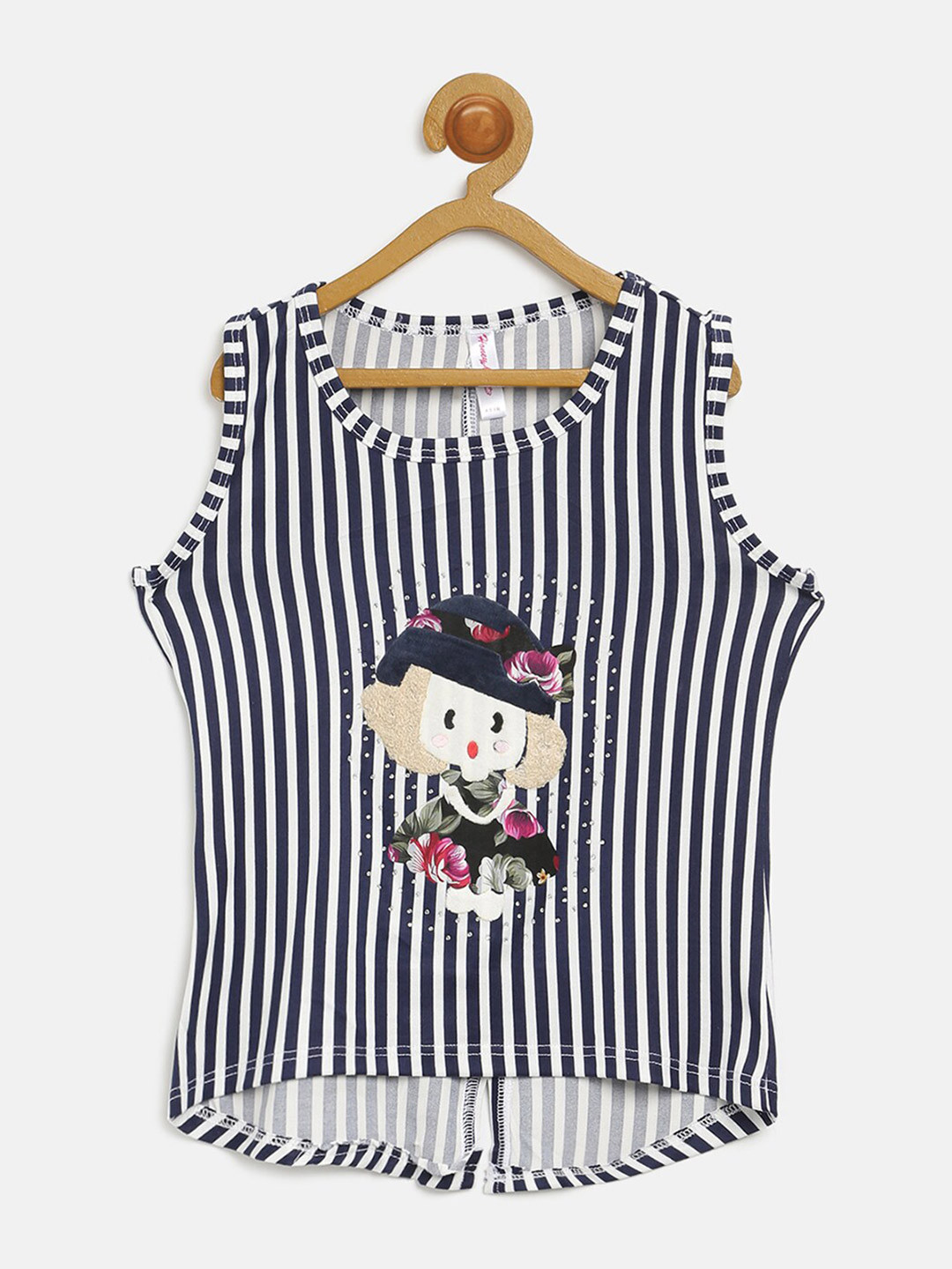 

V2 Value & Variety Girls Blue Striped Top
