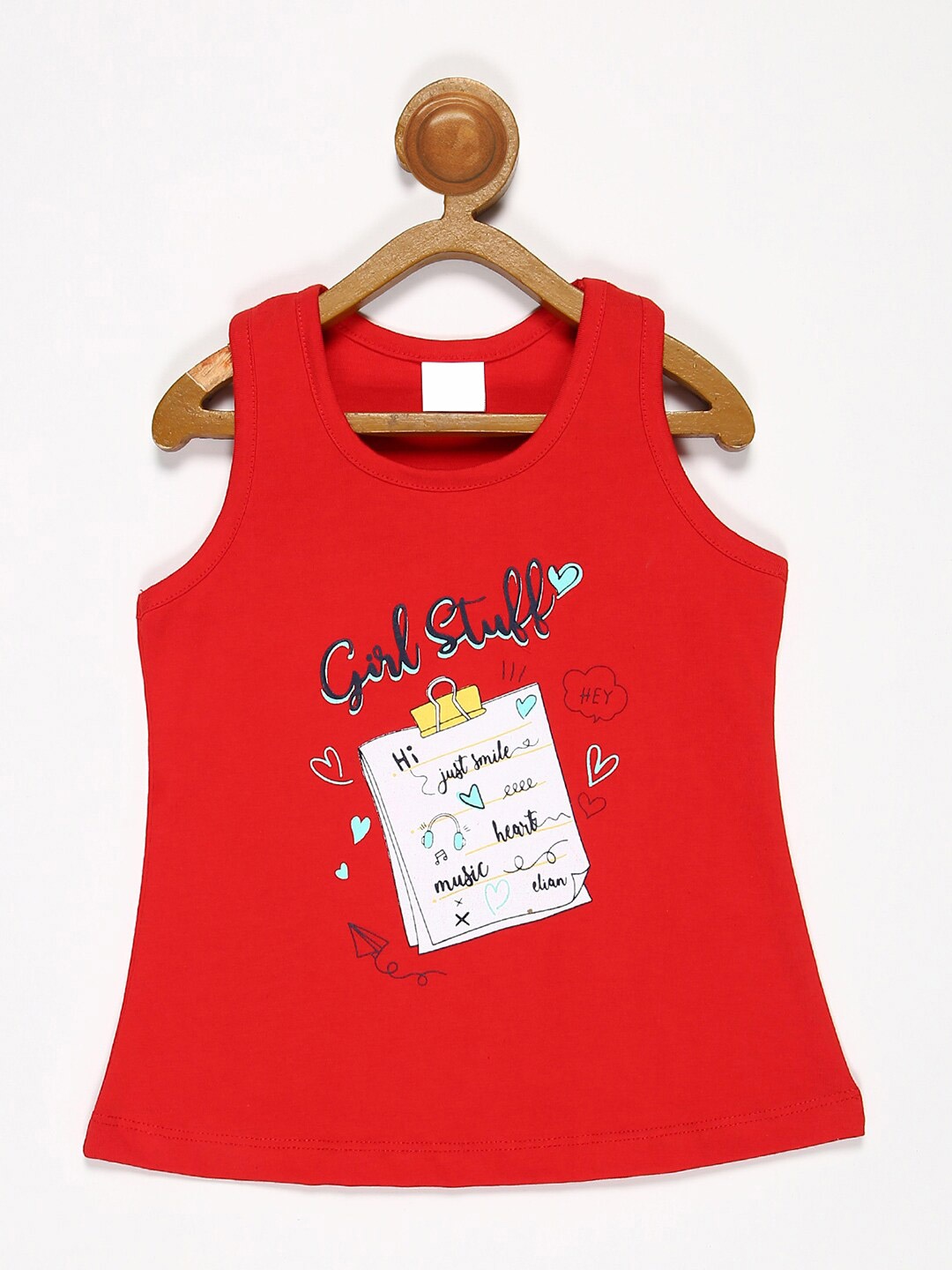 

V2 Value & Variety Red Printed Top