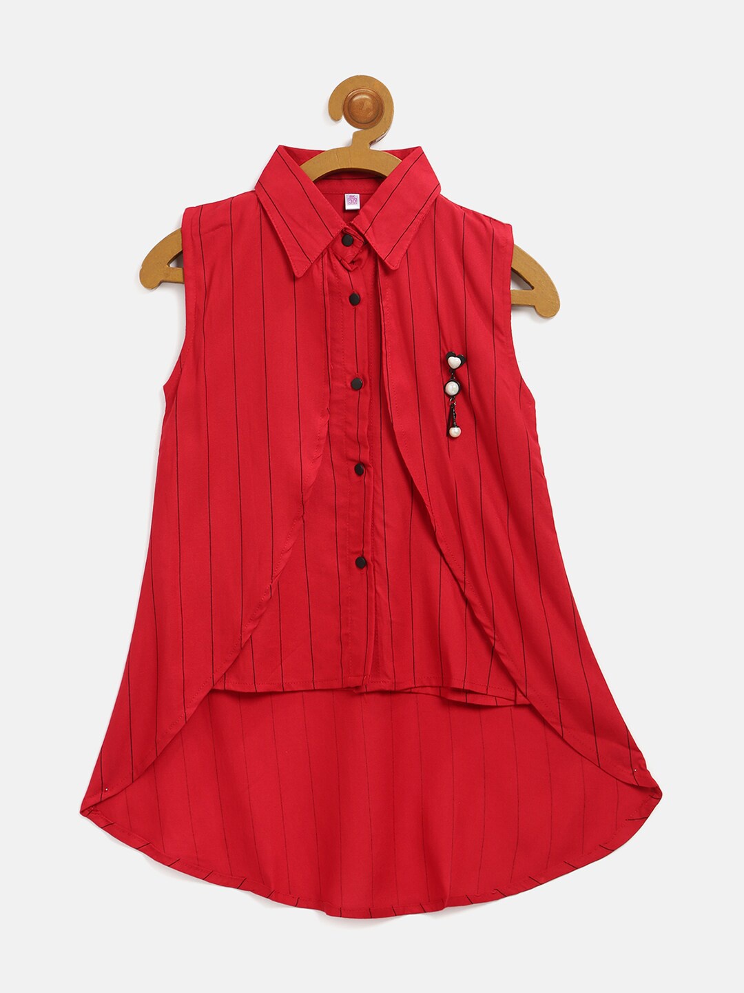 

V2 Value & Variety Girls Red Shirt Style Top