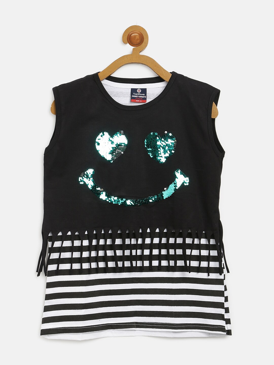 

V2 Value & Variety Black Printed Top