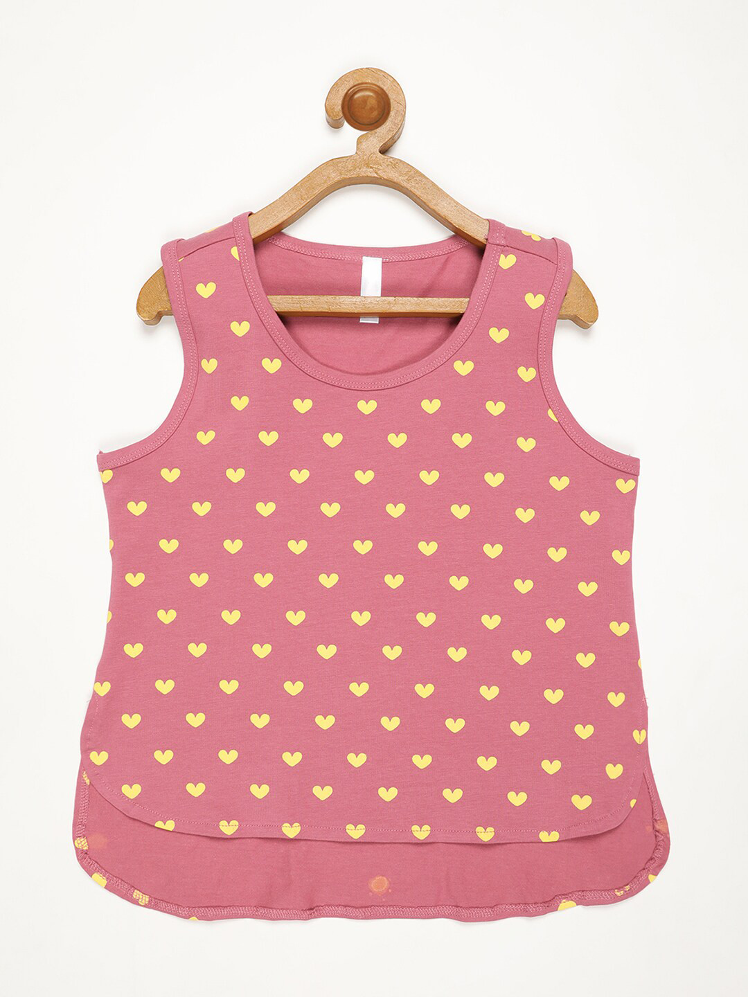 

V2 Value & Variety Girls Purple & Yellow Printed Round Neck Regular Top
